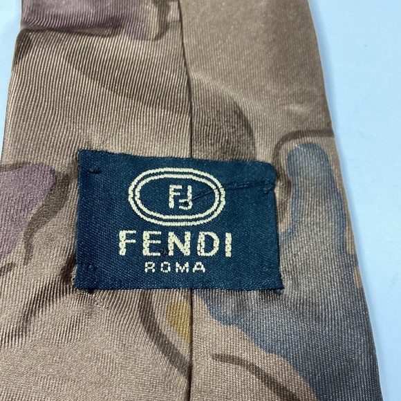 Vintage Fendi Silk Abstract Tie - Picture 4 of 9